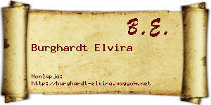 Burghardt Elvira névjegykártya