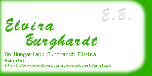 elvira burghardt business card
